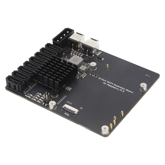Geekworm X1017 PCIe 3.0 to 8-Port SATA NAS Board for Raspberry Pi 5