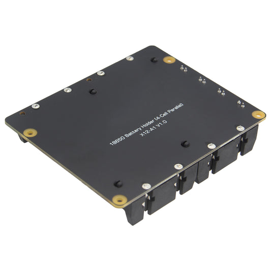 Geekworm X12-A1 Stackable 4-Slot 18650 Battery Holder with Protection Fuse Compatible with X1209 & X1203 UPS HAT