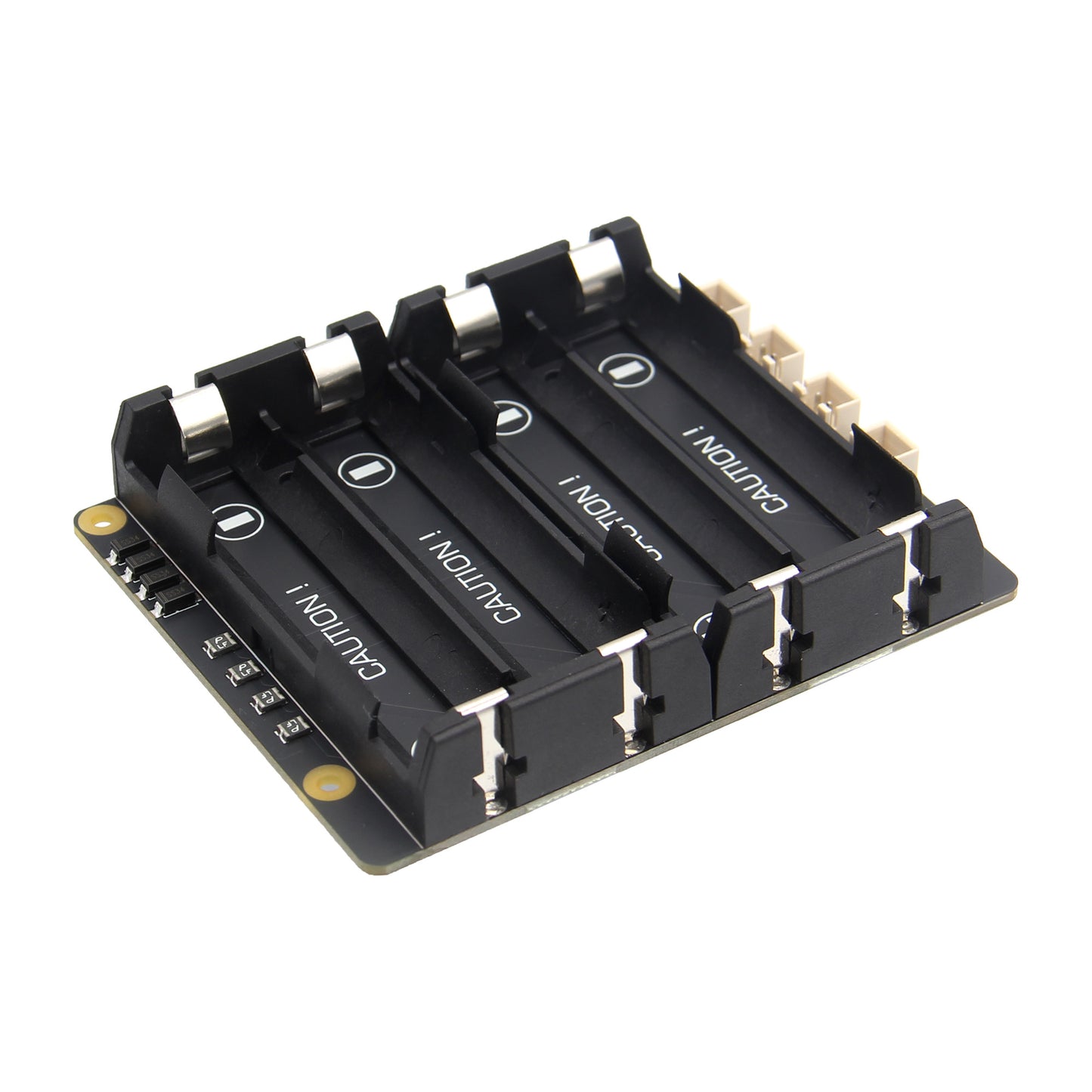 Geekworm X12-A1 Stackable 4-Slot 18650 Battery Holder with Protection Fuse Compatible with X1209 & X1203 UPS HAT