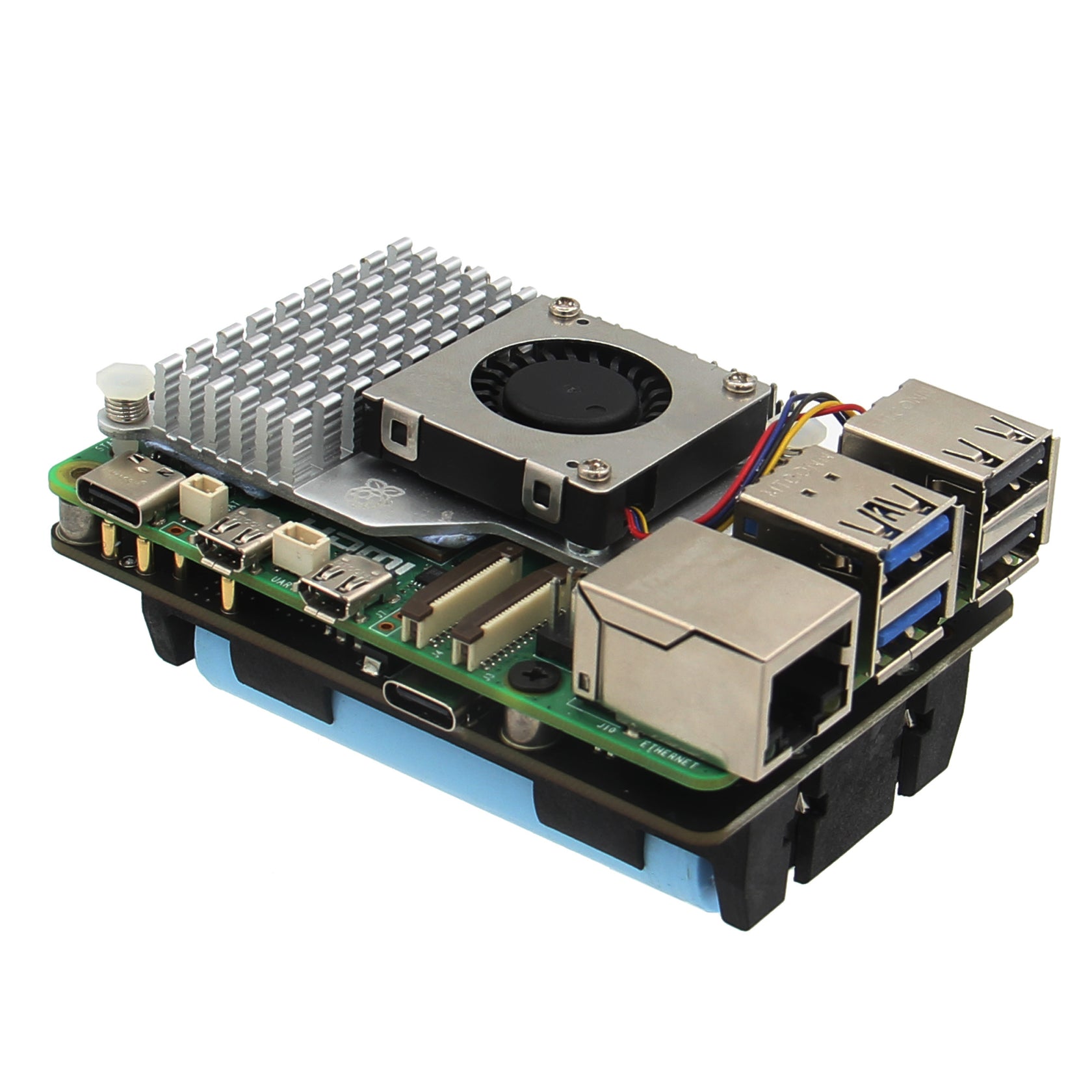 Geekworm x1200 2 cell 18650 5 1v 5a ups hat for raspberry pi 5 series