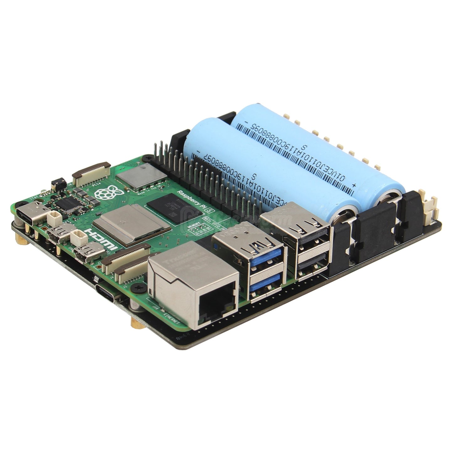 Geekworm X1201 2-Cell 18650 5.1V 5A UPS Shield for Raspberry Pi 5 Series