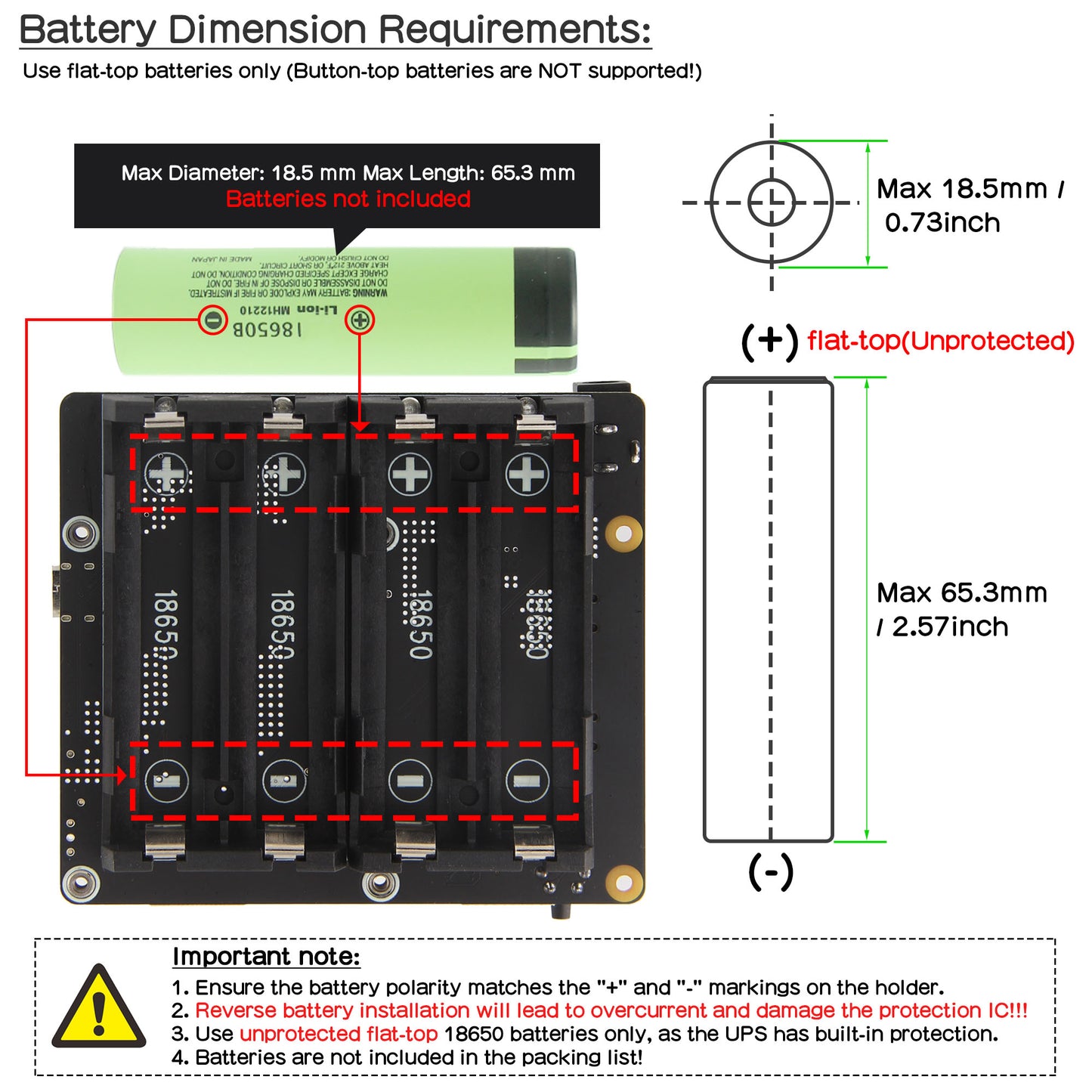 Geekworm X1202 4-Cell 18650 5.1V 5A UPS HAT for Raspberry Pi 5 Series Geekworm X1202 4-Cell 18650 5.1V 5A UPS HAT for Raspberry Pi 5 Series