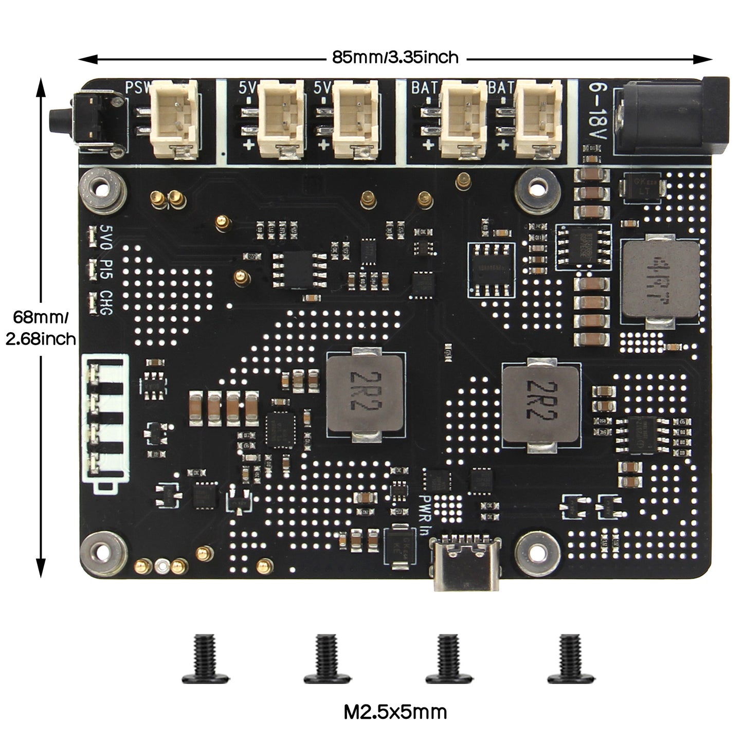 Geekworm X1203 5.1V 5A UPS Shield for Raspberry Pi 5 Series