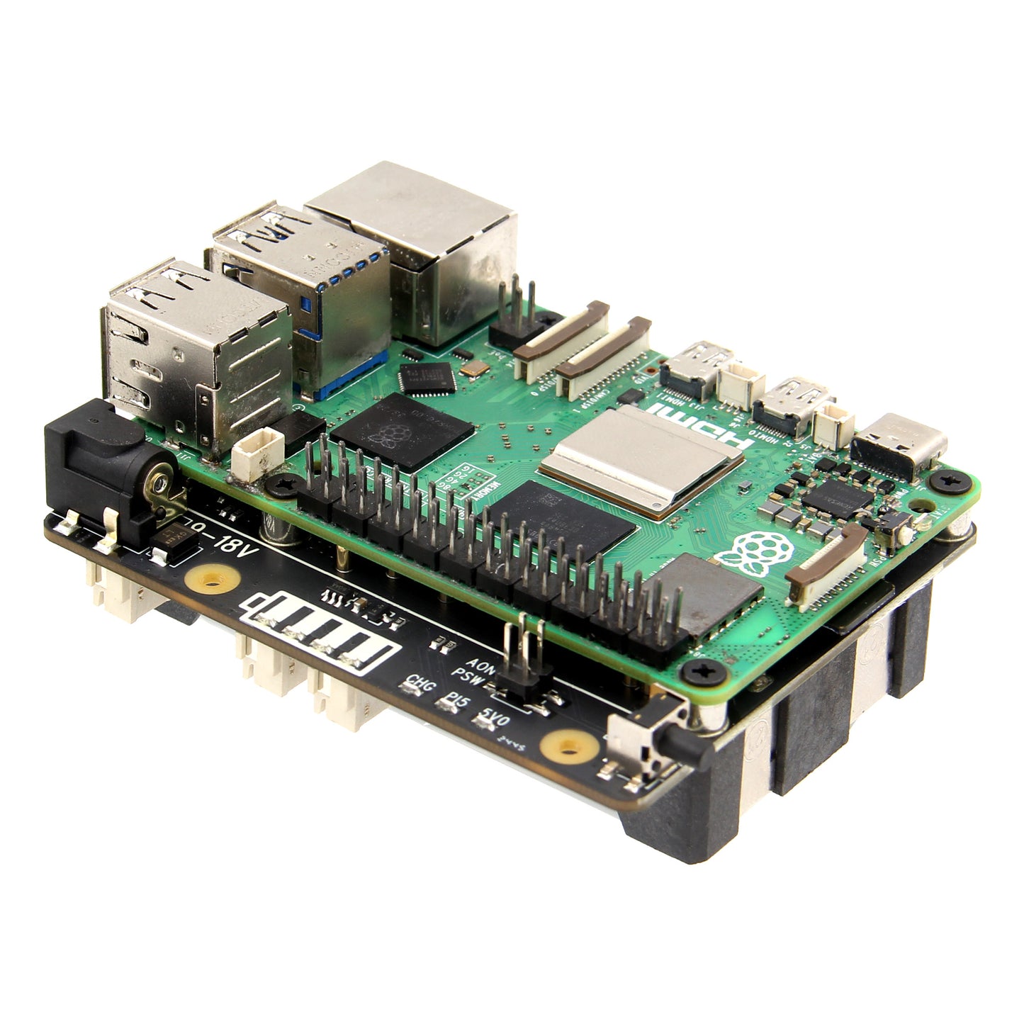 Geekworm X1205 2-Cell 21700 5.1V 5A UPS HAT for Raspberry Pi 5 Series