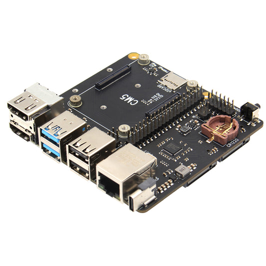 Geekworm X1500 CM5 IO Carrier Board for Raspberry Pi Compute Module 5 Support PoE+/1GbE/Dual M.2 NVMe SSD