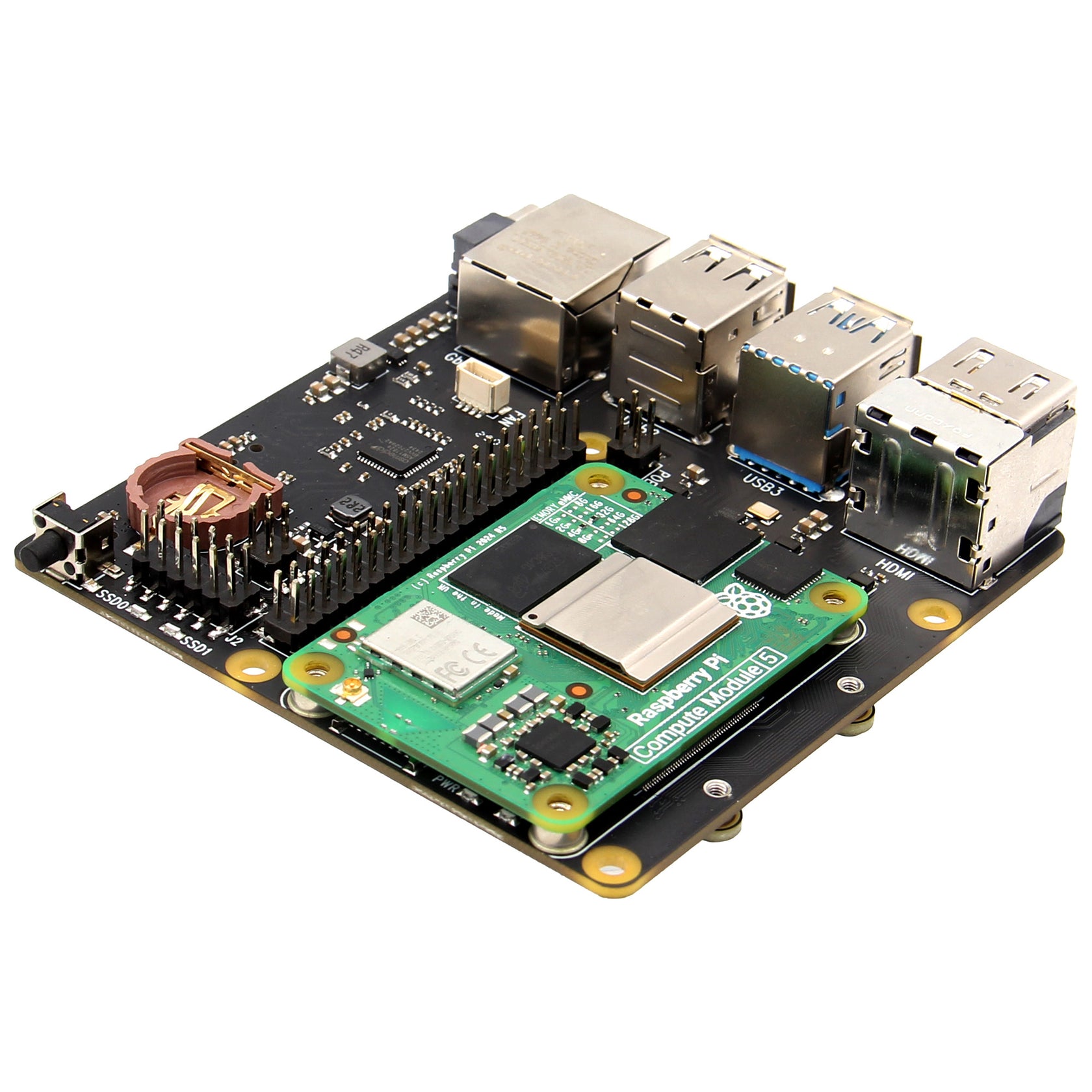 Geekworm X1500 CM5 IO Carrier Board for Raspberry Pi Compute Module 5