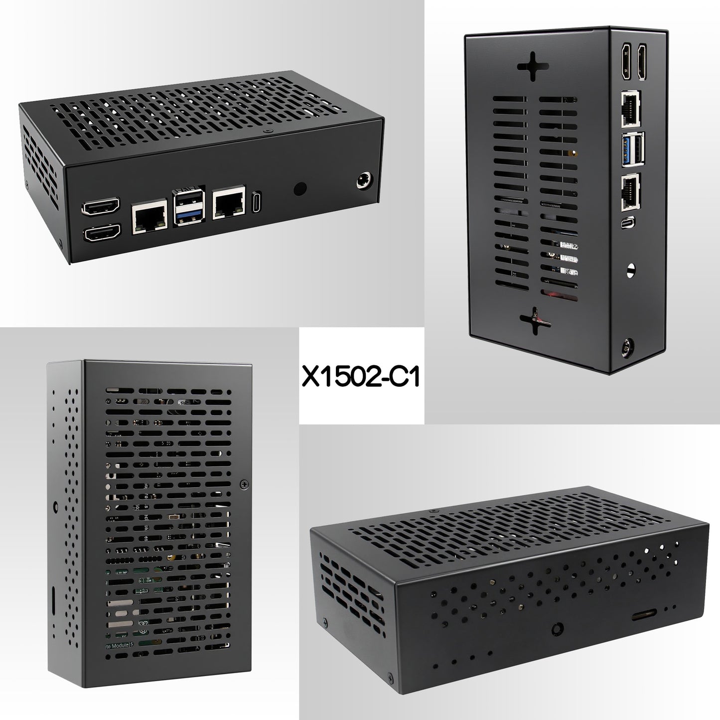 Geekworm X1502-C1 Metal Case Compatible with Raspberry Pi CM5 and X1502 & X15-F1 & C519
