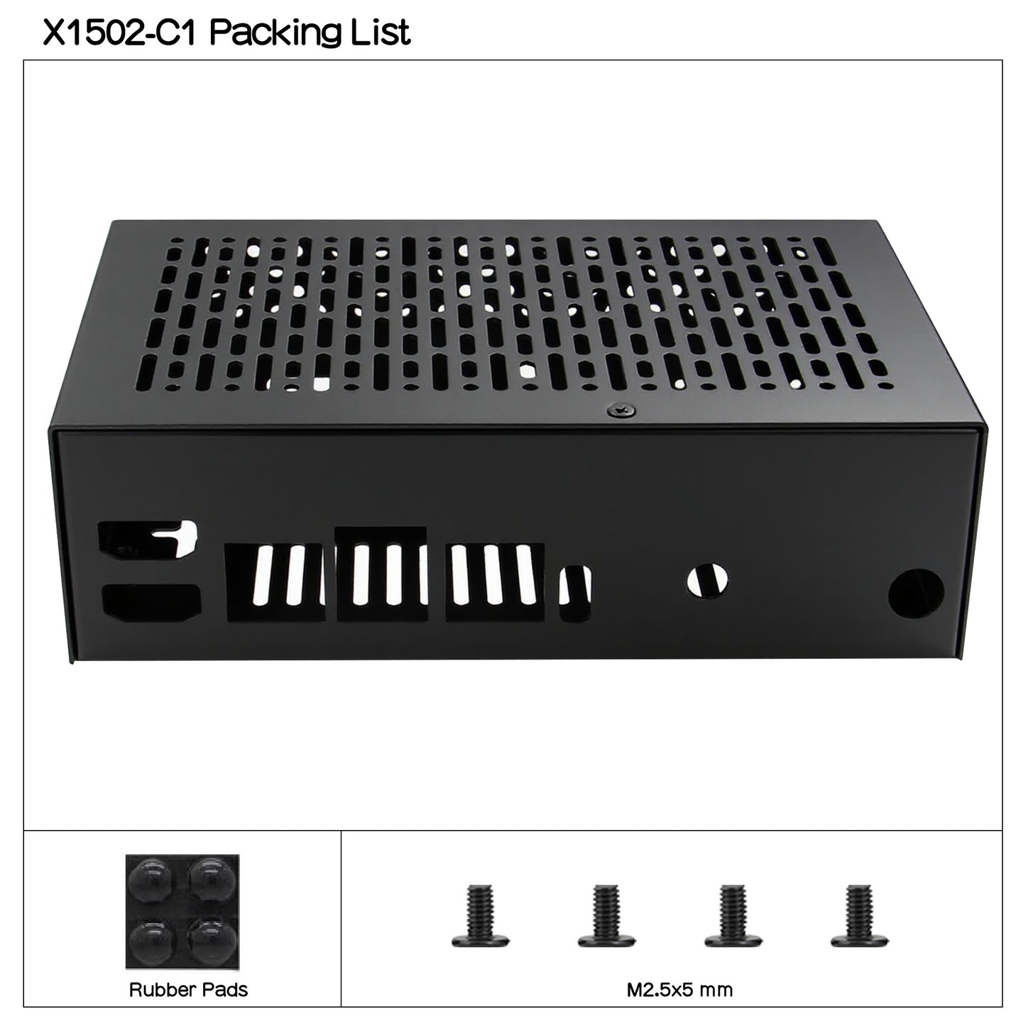 Geekworm X1502-C1 Metal Case Compatible with Raspberry Pi CM5 and X1502 & X15-F1 & C519