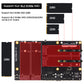 Geekworm X1502 CM5 IO Carrier Board for Raspberry Pi Compute Module 5 Support 1GbE+2.5GbE/Quad M.2 NVMe SSD