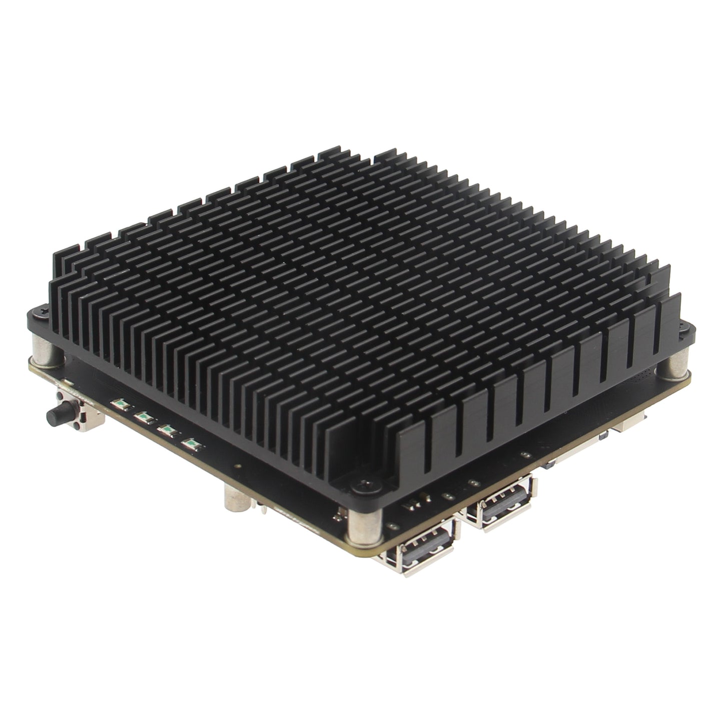 Geekworm X1507 CM5 IO Carrier Board with Heatsink for Raspberry Pi Compute Module 5 Support 1GbE/Dual M.2 NVMe SSD