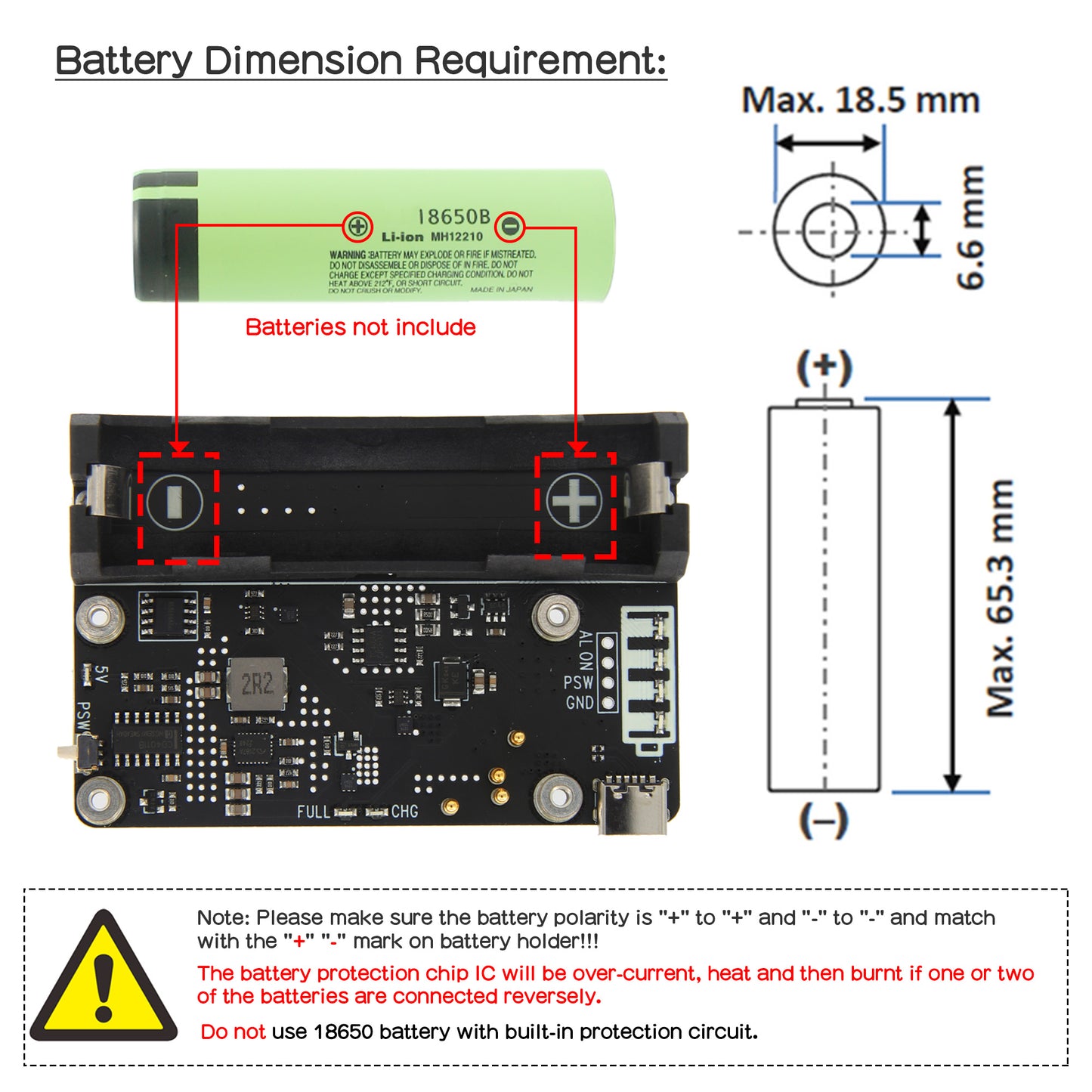 Geekworm X306 V1.3 18650 UPS Expansion Board for Raspberry Pi Zero 2W