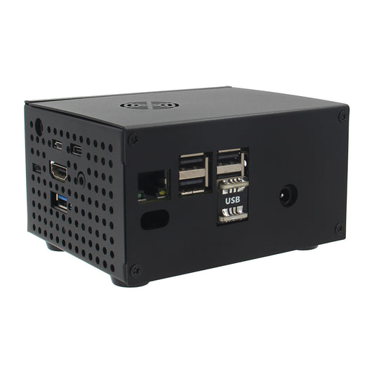 Geekworm X820-C6 Metal Case with Power Switch and Cooling Fan for Raspberry Pi 3B+/3B and X820/X821 and X735