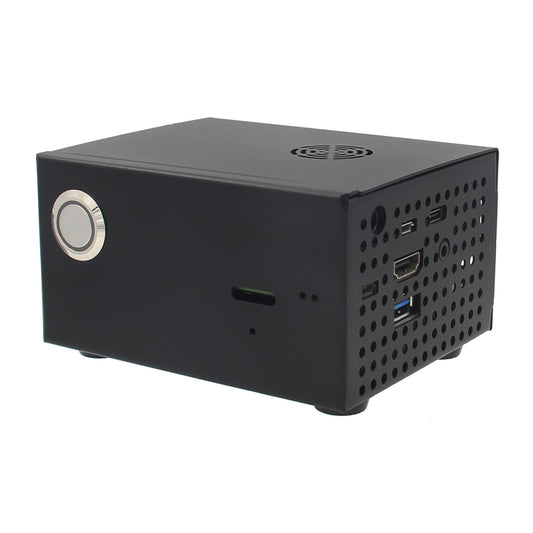 Geekworm X820-C6 Metal Case with Power Switch and Cooling Fan for Raspberry Pi 3B+/3B and X820/X821 and X735