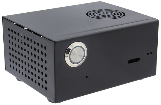Geekworm X825-C8 Metal Case with Power Switch and Cooling Fan for Raspberry Pi 4 and X825 V2.0