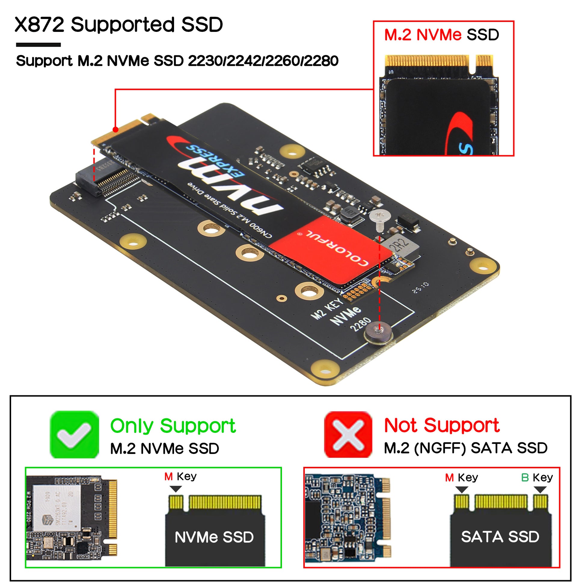 GeeekPi para Raspberry Pi 4, X862 V2.0 M.2 NGFF SATA SSD Placa de expansión de Almacenamiento con conexión USB 3.1 Soporte Key-B 2280 SSD Solamente GeeekPi para Raspberry Pi 4, X862 V2.0 M.2 NGFF SATA SSD Placa de expansión de Almacenamiento con conexión USB 3.1 Soporte Key-B 2280 SSD Solamente