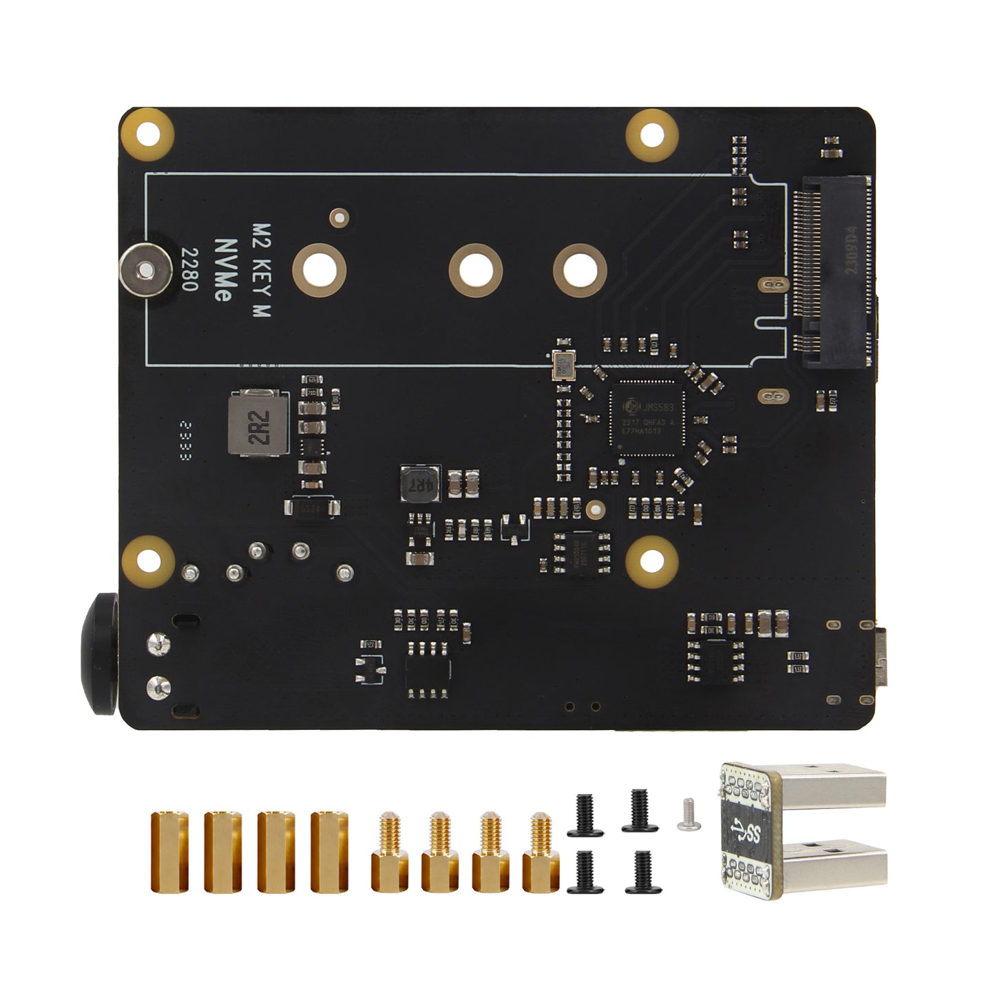 Geekworm X873 V2.0 M.2 NVME SSD Storage Expansion Board for Raspberry Pi 4