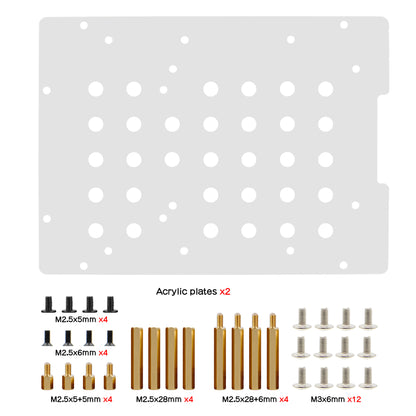 Geekworm 2mm Thickness Acrylic Plate for X880/X1009 and 3.5 inch SATA HDD/2.5 inch SATA HDD/SSD