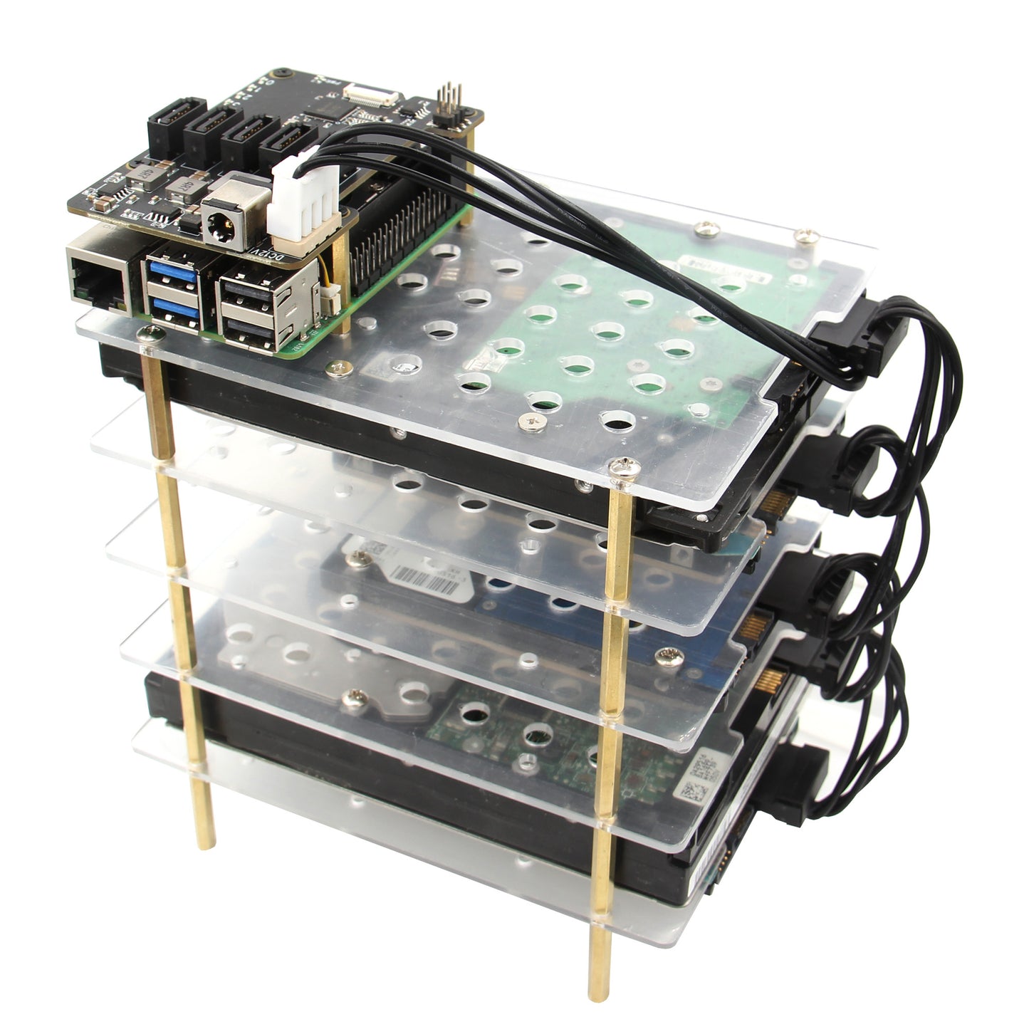 Geekworm 2mm Thickness Acrylic Plate for X880/X1009 and 3.5 inch SATA HDD/2.5 inch SATA HDD/SSD