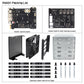 Geekworm XNAS1 4-bay 3.5" SATA HDD NAS Expansion Board Case Kit for Raspberry Pi Compute Module 5 (CM5)