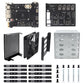 Geekworm XNAS1 4-bay 3.5" SATA HDD NAS Expansion Board Case Kit for Raspberry Pi Compute Module 5 (CM5)