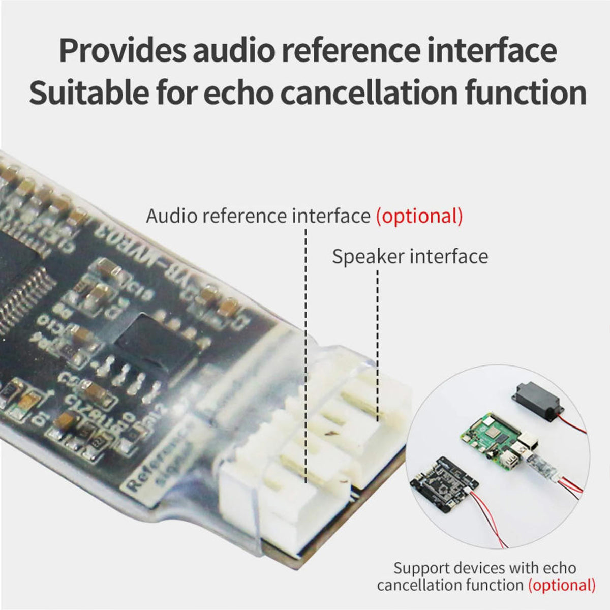 USB Driver-free Sound Card + Speaker Kit for Raspberry Pi / Jetson Nano / RDK X3