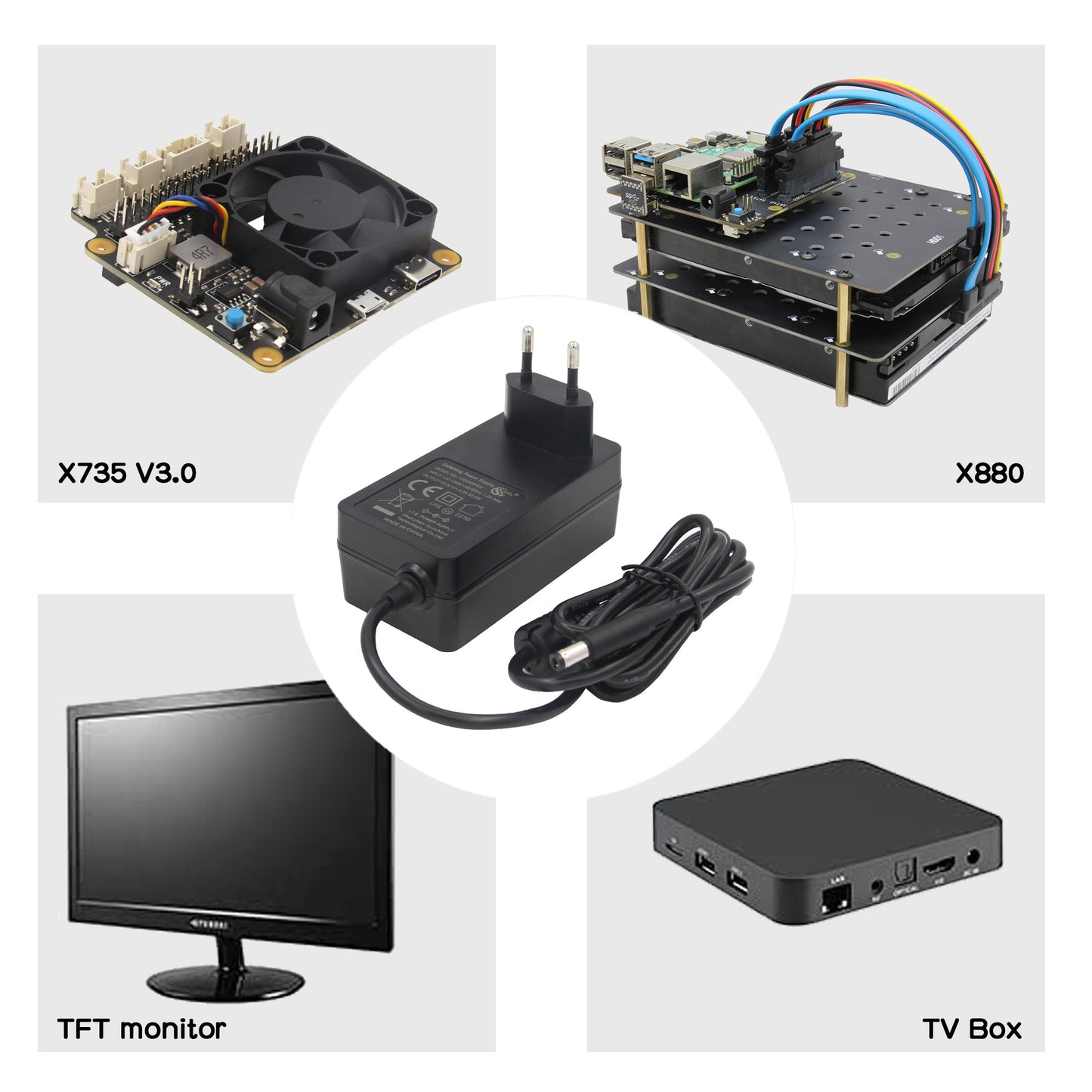 Geekworm DC 5521 60W 12V 5A Power Supply (PSU60)