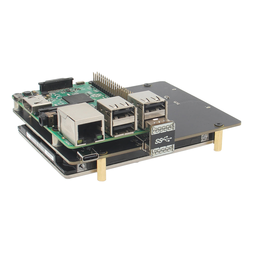 For Raspberry Pi 3B+/3B, X821 V1.2 2.5 inch SATA SSD/HDD Storage Expansion Board