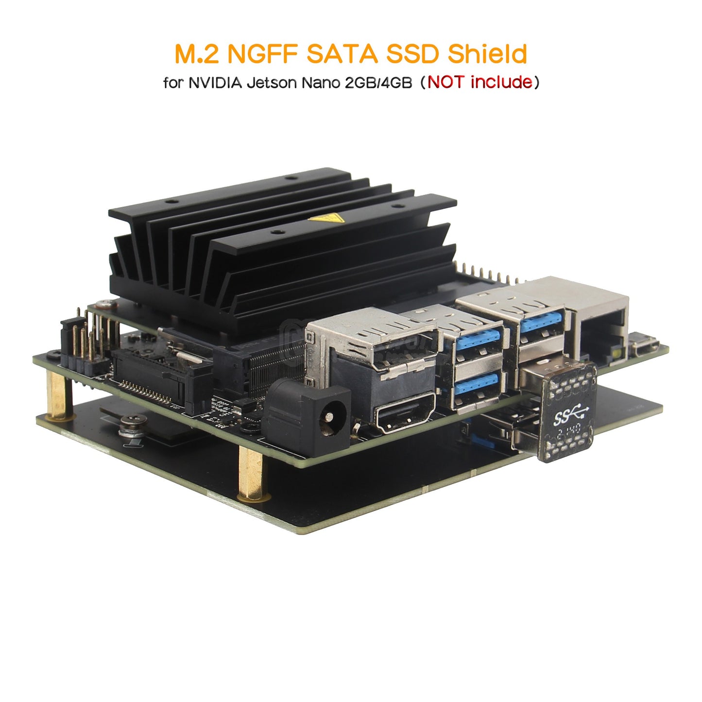 Geekworm T150 M.2 NGFF SATA SSD Storage Expansion Board Compatible with Jetson Nano 2GB/4GB