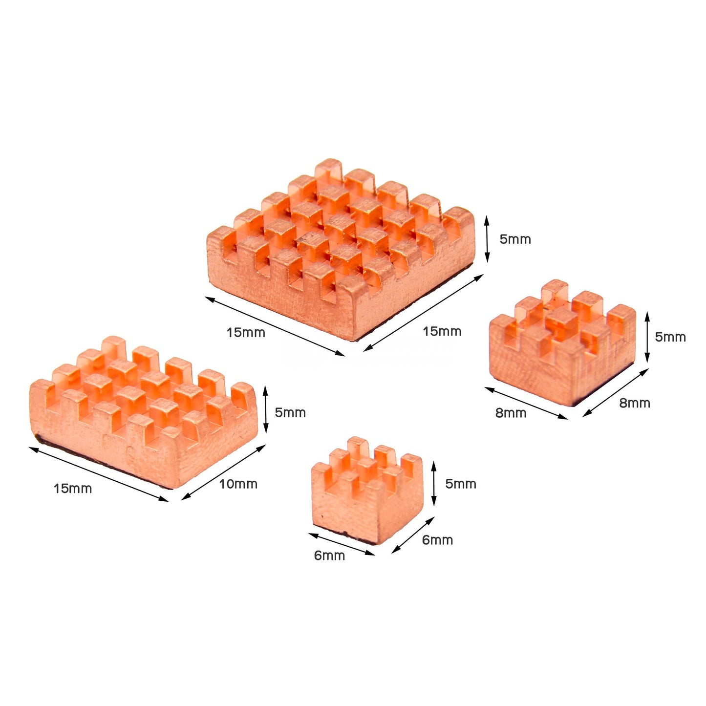 (2 Pack) Copper Heatsinks CUP Cooler for Raspberry Pi/Orange Pi/Rock Pi/Tinker Board/PCB Board CPU Chip