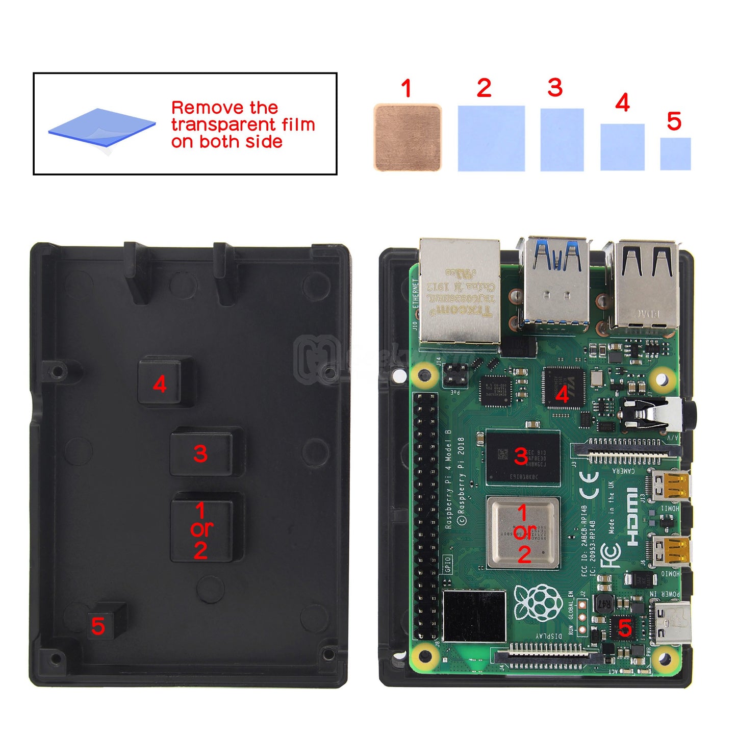 Raspberry Pi 4 Aluminum Alloy Case (P373)