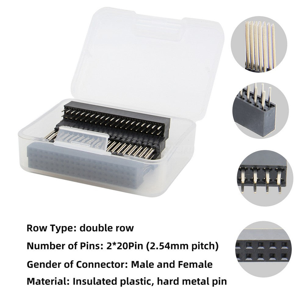 Geekworm Raspberry Pi 2x20 40 Pin GPIO Stacking Header/Extender Kit