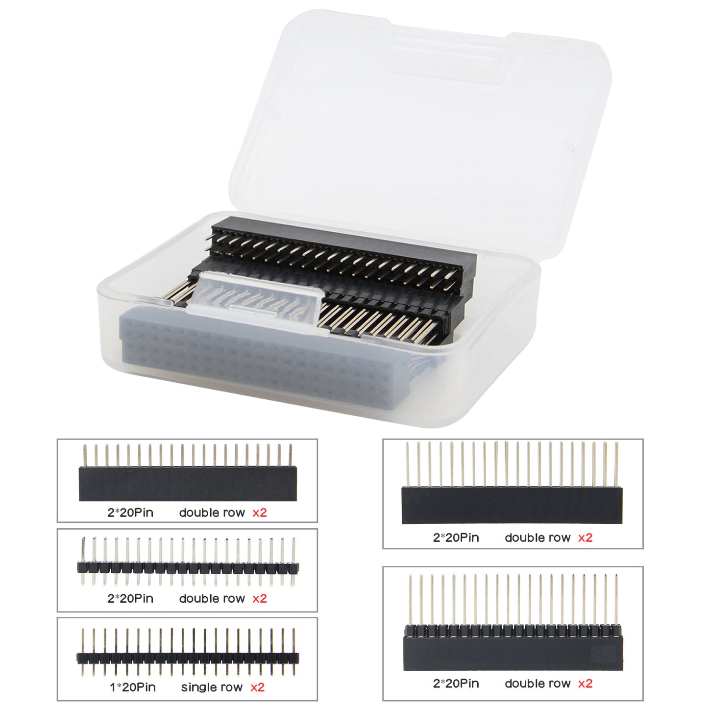 Geekworm Raspberry Pi 2x20 40 Pin GPIO Stacking Header/Extender Kit