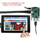 Raspberry Pi 5 Model B/4B/3B+/3B 7 inch 1024x600 OSD Menu HDMI Capacitive Touchscreen Display w/ Case Bracket