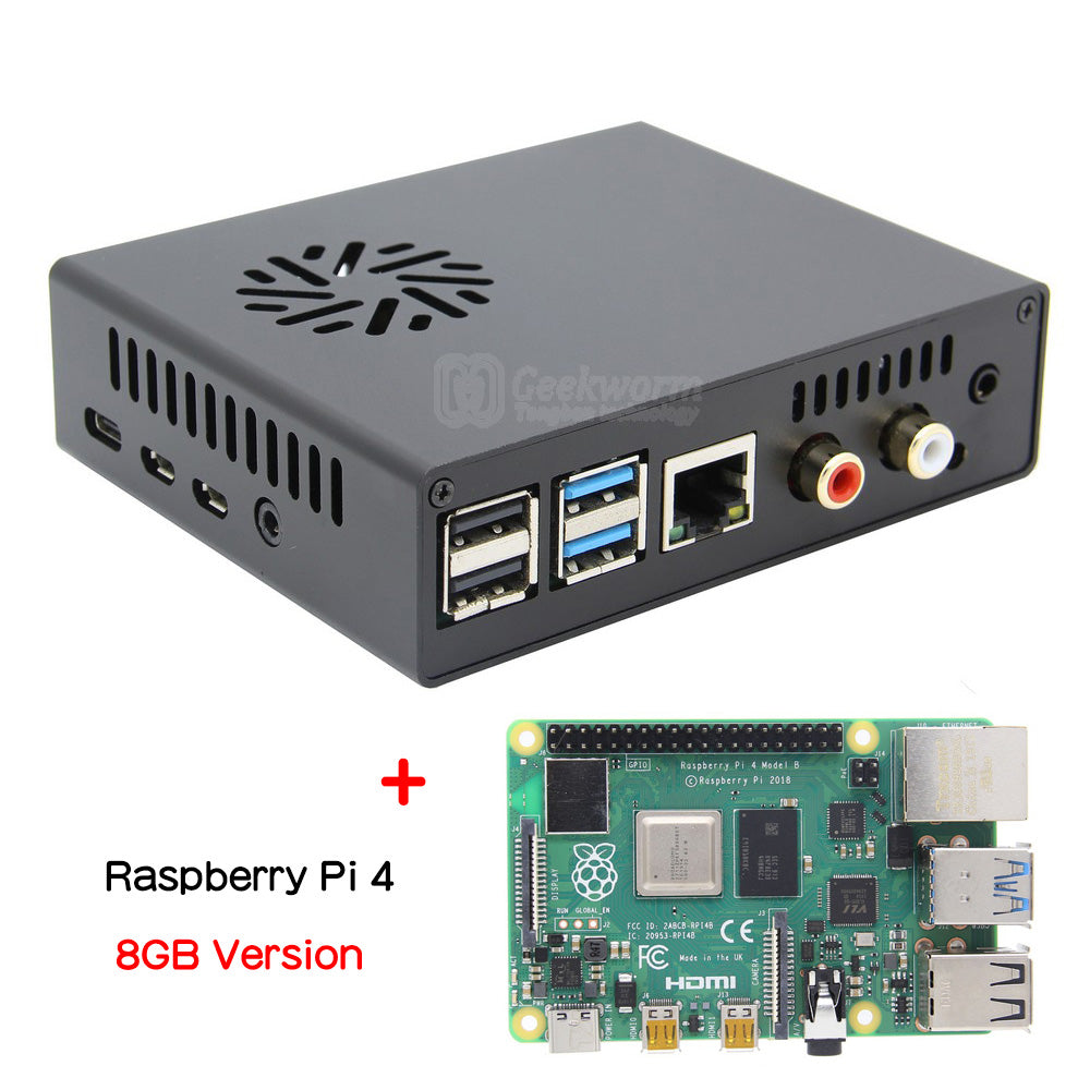 Geekworm DACPi Audio Player Kit for Raspberry Pi 4 Model B