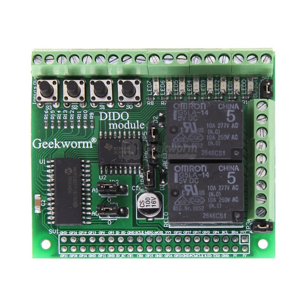 Raspberry Pi 4 Model B/3B+ Digital Input Output Expansion Board DIDO M –  Geekworm