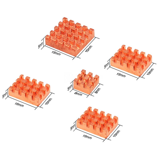 Orange Pi 5/5B Copper Heatsinks (5PCS)