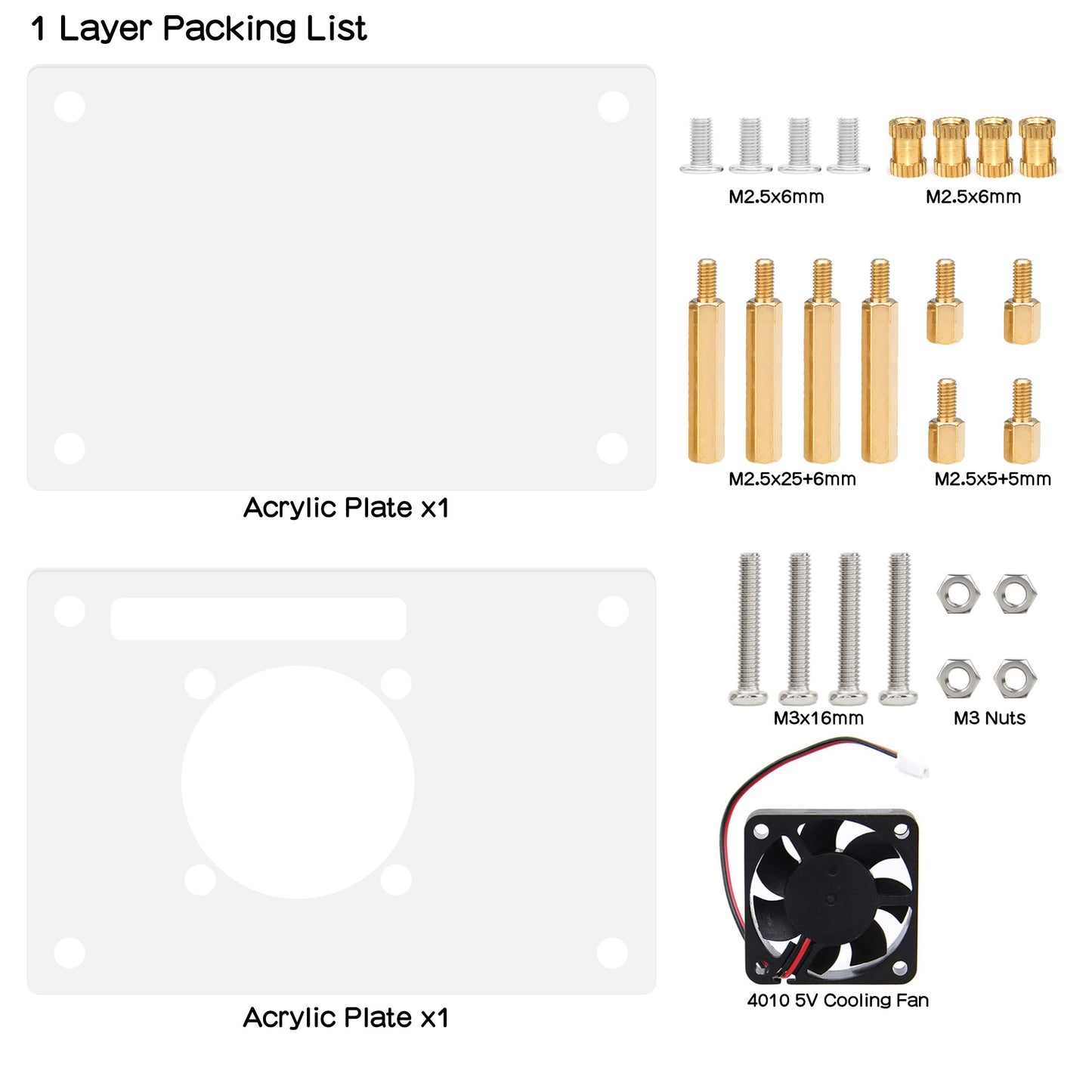 Geekworm Stackable Acrylic Case for Orange Pi 5/5B