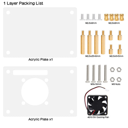 Geekworm Stackable Acrylic Case for Orange Pi 5/5B