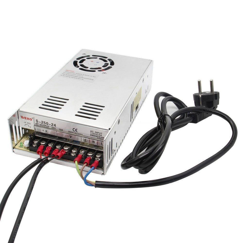 24V 10A Single Output 250W Switching Power Supply for Raspberry Pi X45 –  Geekworm