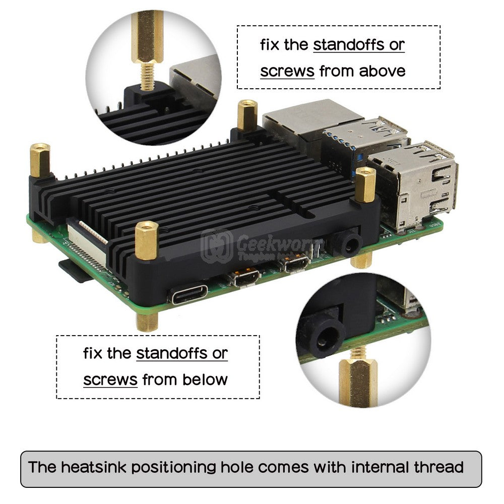 Raspberry Pi 4 11mm Embedded Heatsink (P165-B)