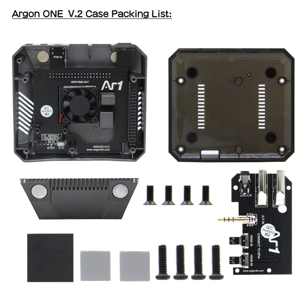 Argon ONE M.2 Case for Raspberry Pi 4 Support SATA SSD | B-Key and B+M Key Compatible
