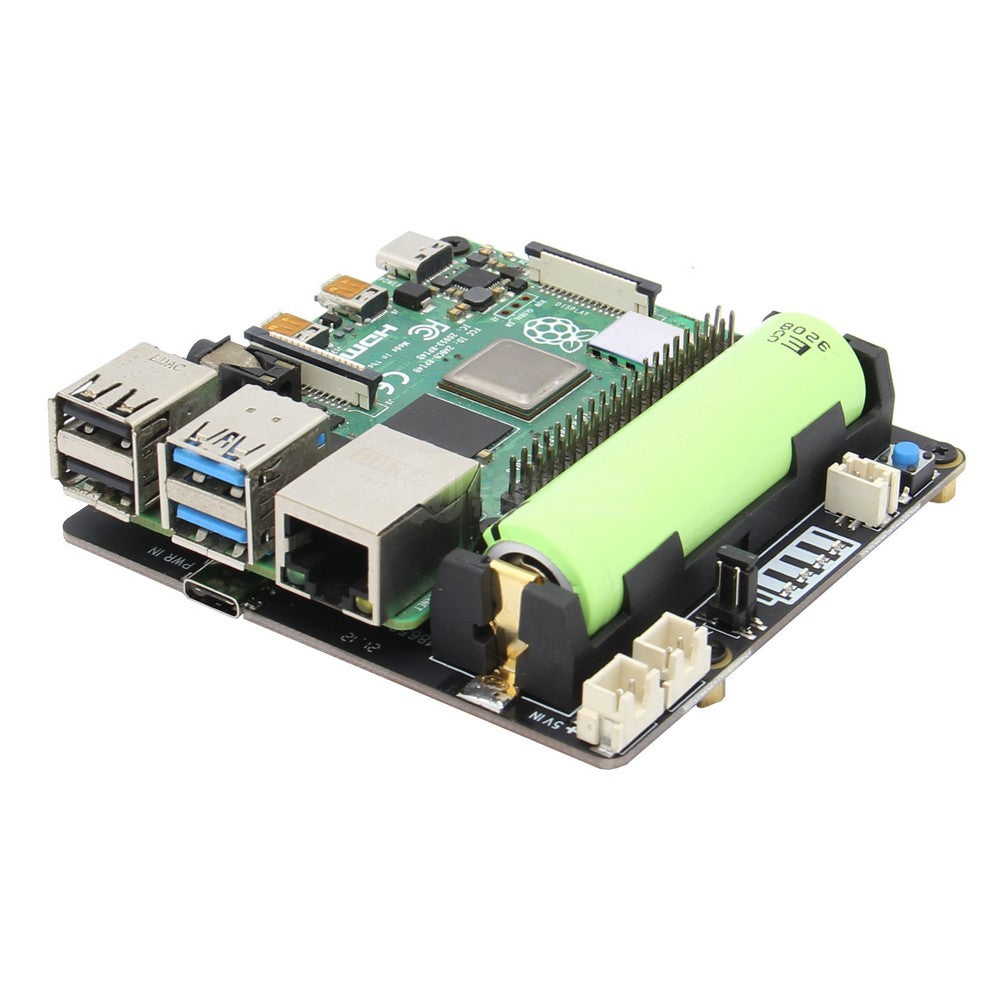 Raspberry Pi 4 X703 V1.2 18650 UPS Shield with Auto Power On Function