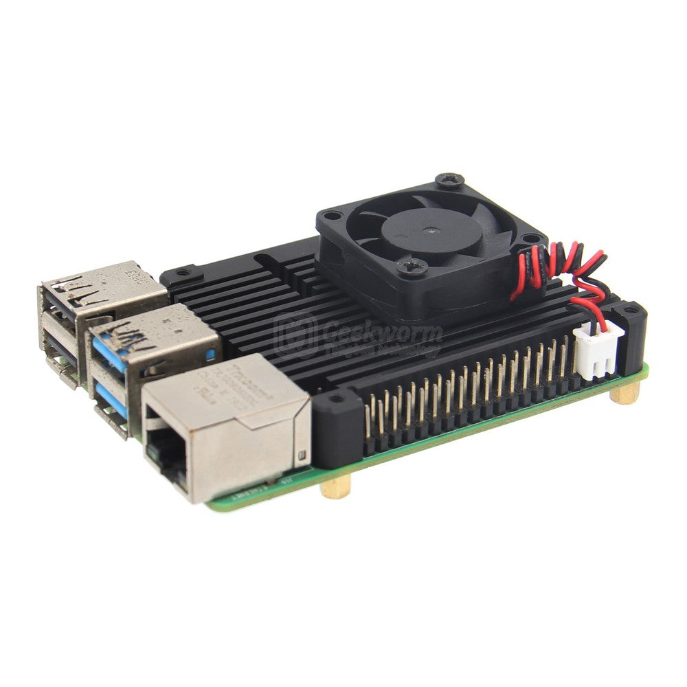 Raspberry Pi 4 11mm Embedded Heatsink+3010 5V Cooling Fan (P165-B)