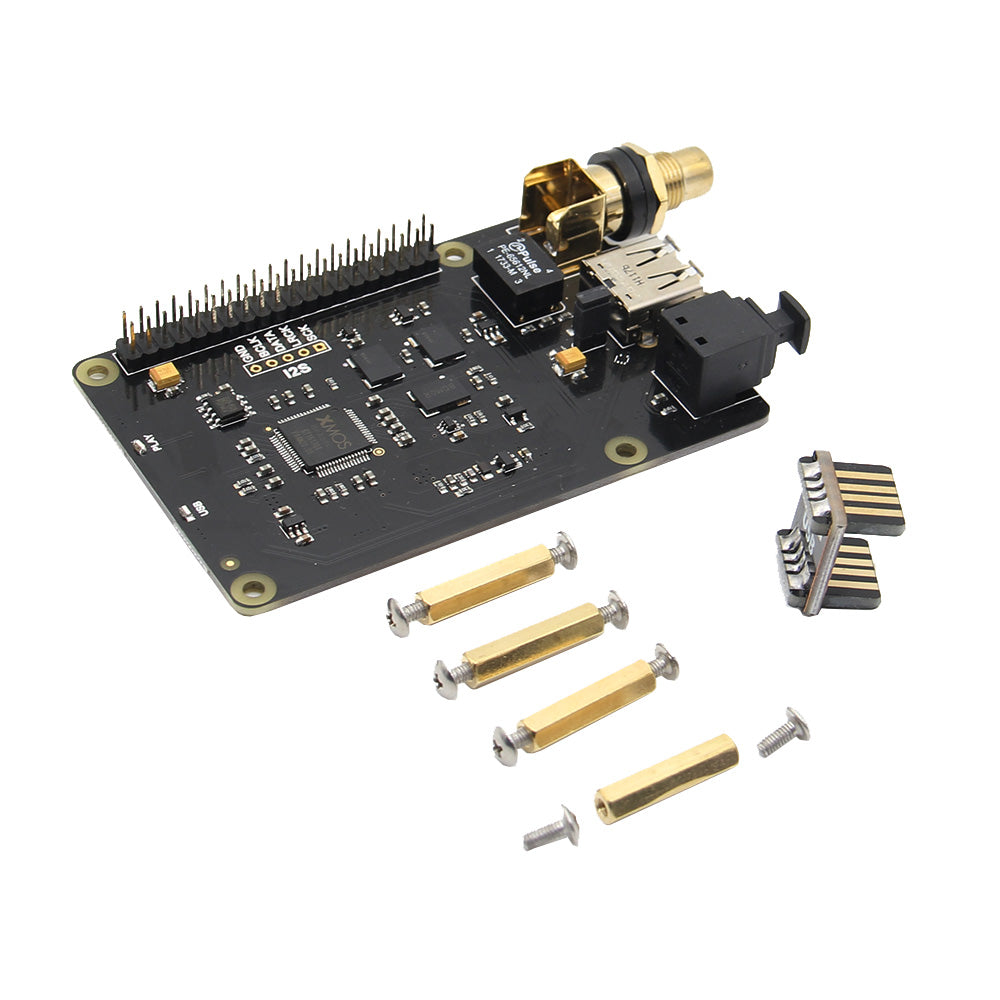 Raspberry Pi X20 HIFI Audio Kit (X20 ES9028Q2M DAC Board,X10-PWR Power Supply Board,X10-I2S Board,X10-HPAMP Amplifier)