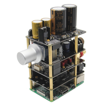 Raspberry Pi X20 HIFI Audio Kit (X20 ES9028Q2M DAC Board,X10-PWR Power Supply Board,X10-I2S Board,X10-HPAMP Amplifier)