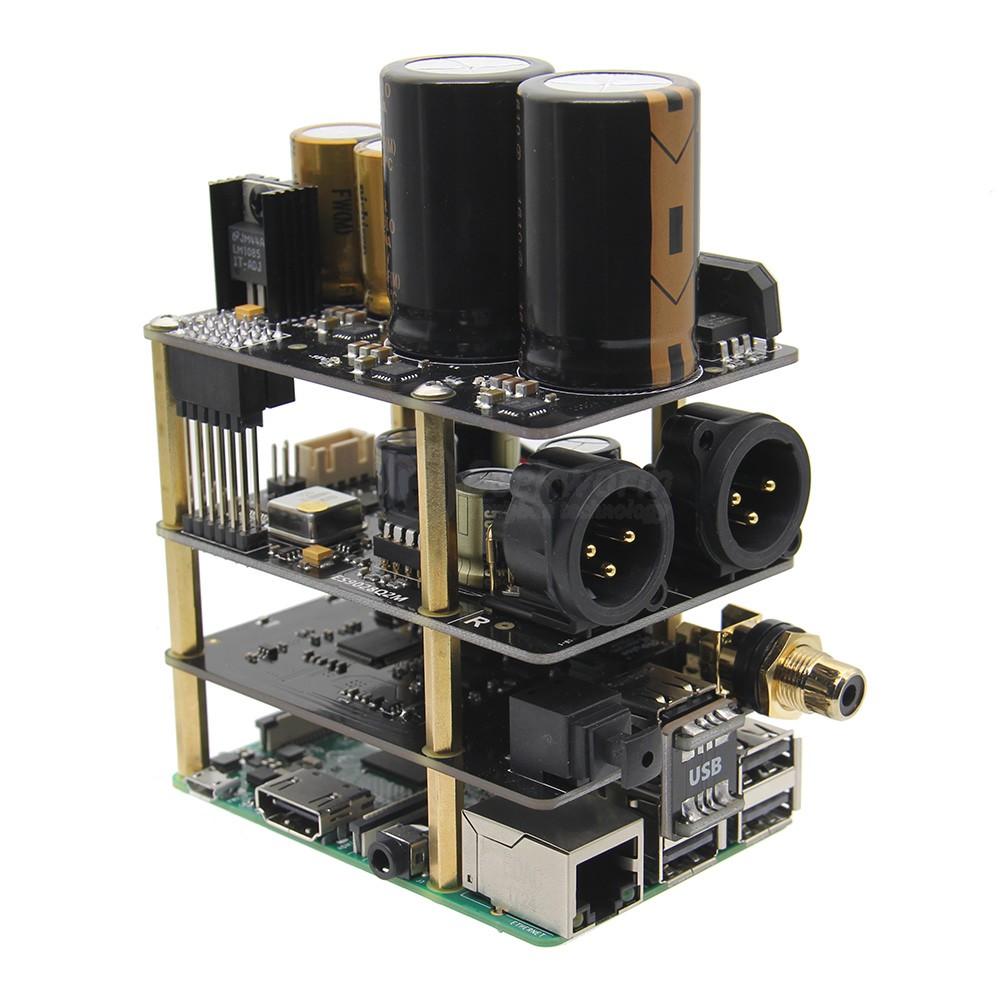 Raspberry Pi X20-XLR Hifi Audio Kit (X20-XLR ES9028Q2M Board + X10-I2S Board + X10-PWR Power Supply Board)