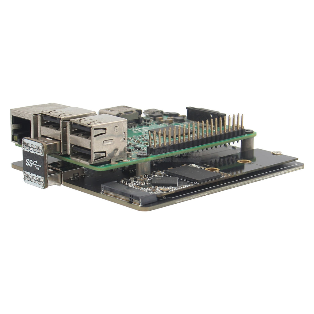 For Raspberry Pi 3B+/3B, X851 M.2 NGFF SATA SSD Storage Expansion