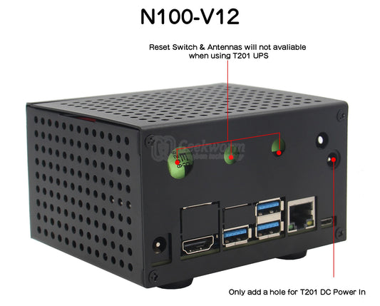 Geekworm N100 Metal Case with Power & Reset Control Switch for Jetson Nano A02/B01/2GB/4GB/ Jetson Xavier NX/Jetson Orin Nano