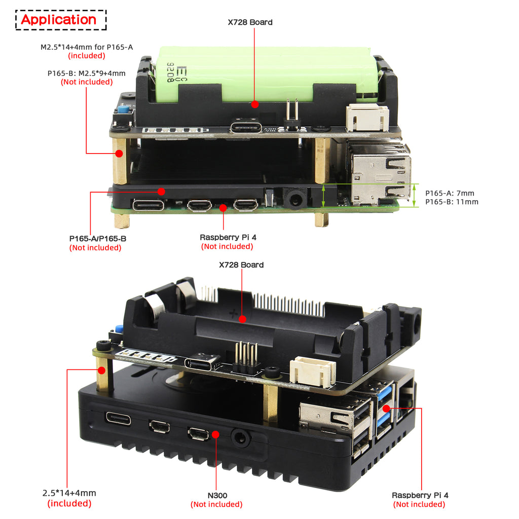 Raspberry Pi 4B UPS Case 