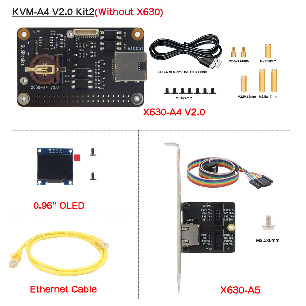 Geekworm KVM-A3 Kit for Raspberry Pi 4 Open-source KVM Over IP